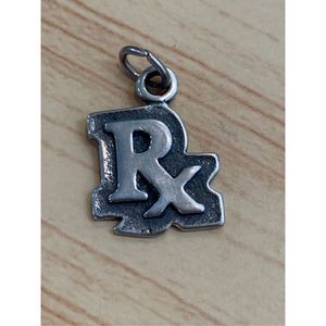 .925 Medical Rx Sterling Silver Jewelry Charm